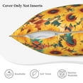 thumbnail image 5 of Fotbe Colorful Bohemian Sunflower Pattern Velvet Decorative Throw Pillow Covers with Elegant Piping, Soft Plush Cushion Cover for Sofa, Bed, Car, Office-18"x18", 5 of 8