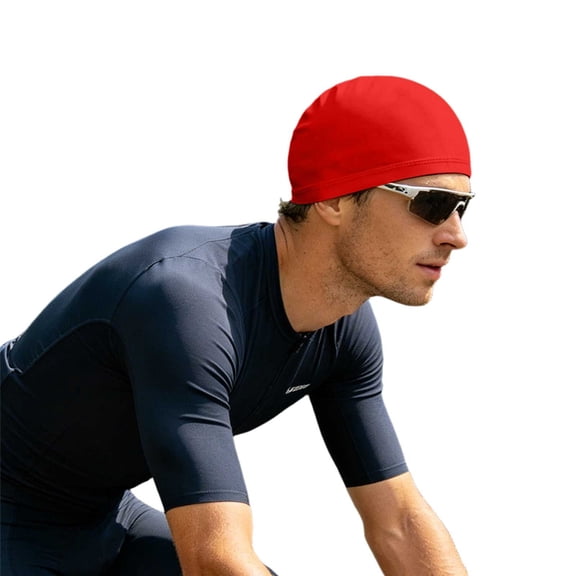 LPKRT Unisex Skull Cap Quick-Dry Breathable Sports Liner Uv Protection Moisture Wicking Cooling Cycling Beanies Red