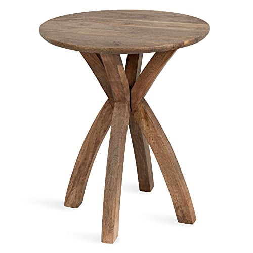 Kate and Laurel Soleyn Round Wood Side Table, 20x20x25, Natural