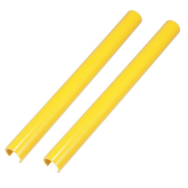 2 Piezas Rejilla Inserto Adornos Rayas para Veh?culo Amarillo 13.78"x1.18" Unique Bargains Inserciones de rejilla Ribetes de rayas