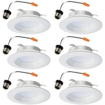 HALO RL460WH927PKBP -- LED White Ceiling Light Retrofit Trim 2700K (6 pack) Recessed Integrated LED, Title 24 California Compliant