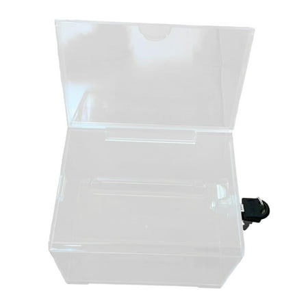 SunniMix Acrylic Donation Box Comment Box Clear Donation Box Complaint Box Ballot Box for
