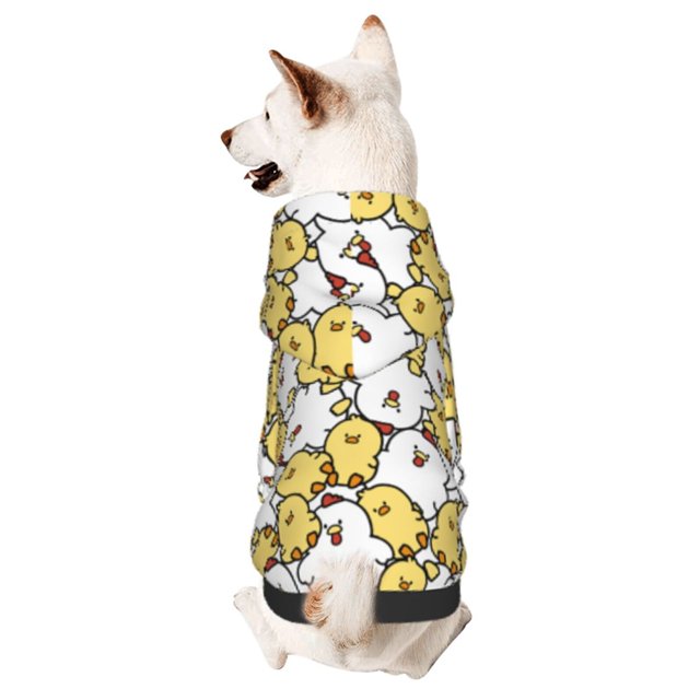 Balery Cartoon Chicken Sudadera con Capucha para Perros Pequeños – Ropa para Mascotas, Disfraz para Perros y Gatos, Ideal para Fiestas y Cosplay-Medium