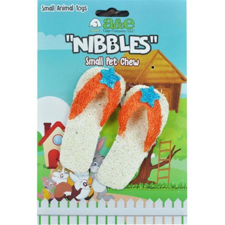UPC: 0644472009880 | A&E Cage 644168 Nibblers Loofah Flip Flops for Small Animal Toy – Small