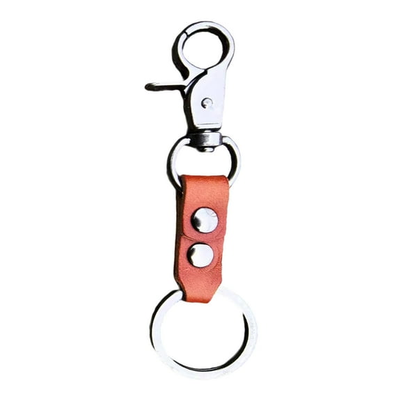 Scratch Resistant Leather Keychain Men Vintage Lock Charm Portable Keychain Functional Key Holder For Car Home Office