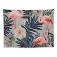 thumbnail image 5 of SHERONV Floral Pattern Flamingos Palm Leaves Tapestry Wall Hanging Unique Style Home Wall Decor Art for Living Room Bedroom Apartment Farmhouse Dorm 50x40inch, 5 of 6