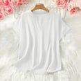 thumbnail image 5 of Kezqiaxn Ladies Tops and Blouses Short Sleeve V-Neck Loose Fit Shirts Casual Summer Vacation Clothes 2026, 5 of 8
