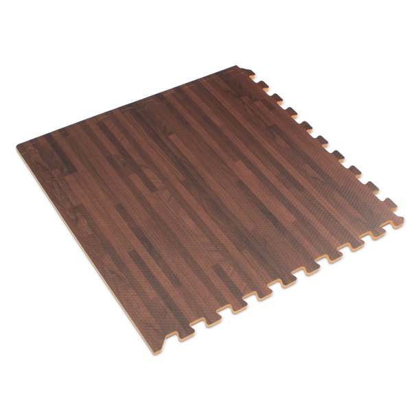Forest Floor 3/8" Thick Printed Wood Grain Interlocking Foam Floor Mats