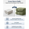 thumbnail image 3 of LANE LINEN Bath Towel Set of 6 - 100% Cotton, Breathable Woven Loops & Quick-to-Dry Comfort - Oil Green, 3 of 8