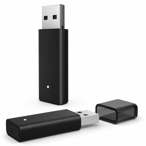 QXWPBV Wireless Adapter for Xbox Controllers, USB Receiver for Windows PC, Compatible with Xbox Series X/S, Xbox One and Elite Series 2, Black