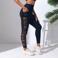 thumbnail image 2 of WAYUTE Womens Leggings High Waisted Mesh Design Push up Tights with Pockets Stretchy Fit for Sports Daily Wear L, 2 of 5