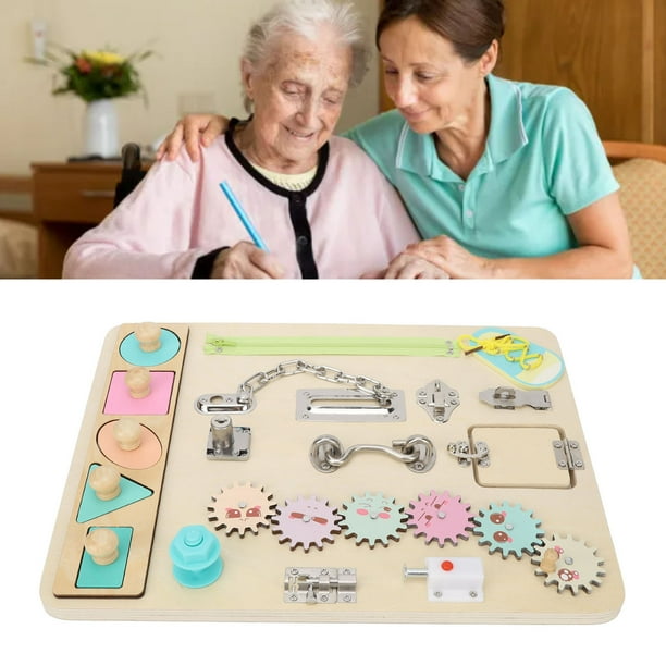 Tablero Sensorial De Madera Para Personas Mayores, Tablero Sensorial Calmante Para Personas Mayores Con La Punta Del Dedo Para Uso Doméstico