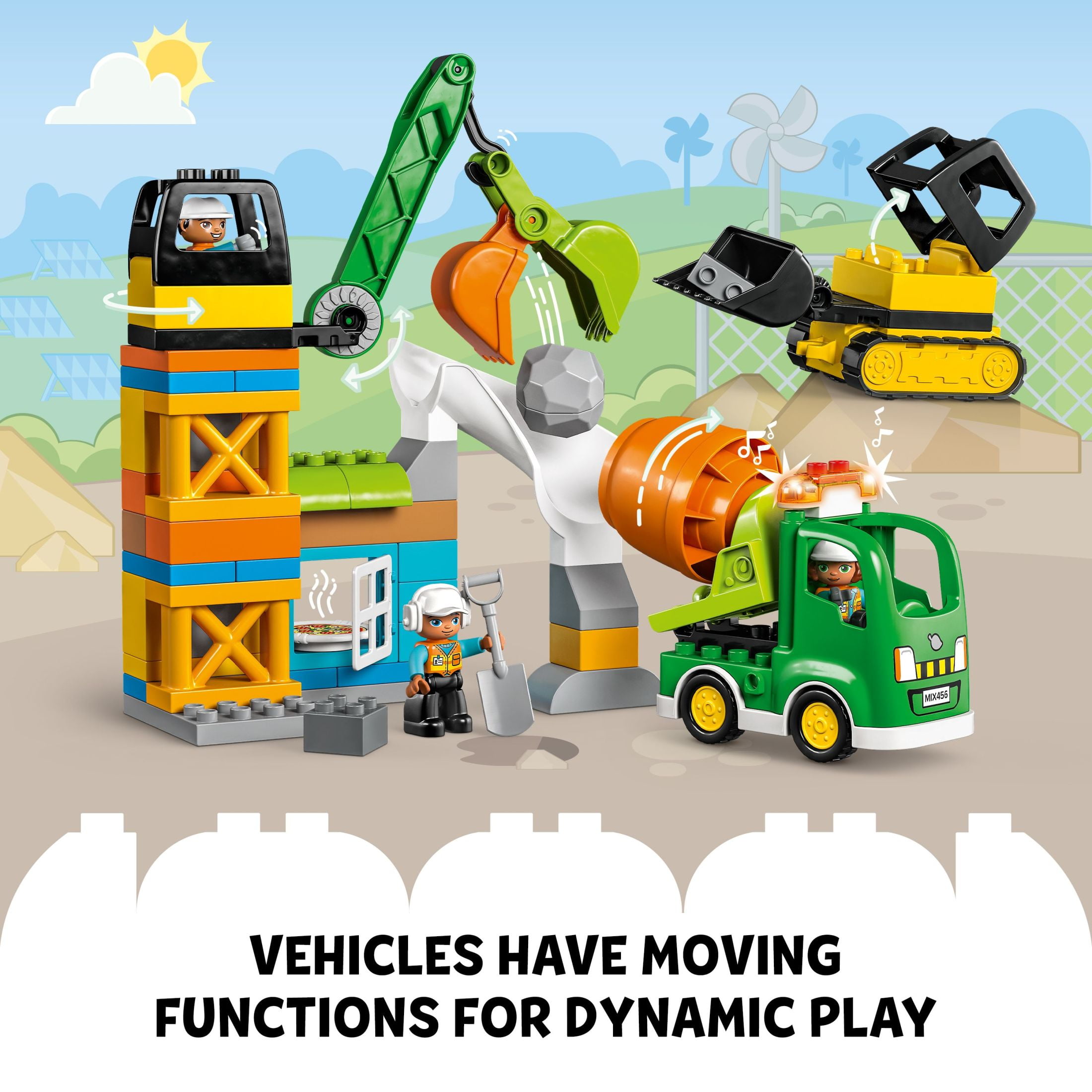 LEGO DUPLO Construction Site 10990 Educational Brick Building Set for Toddlers Age 2 Walmart