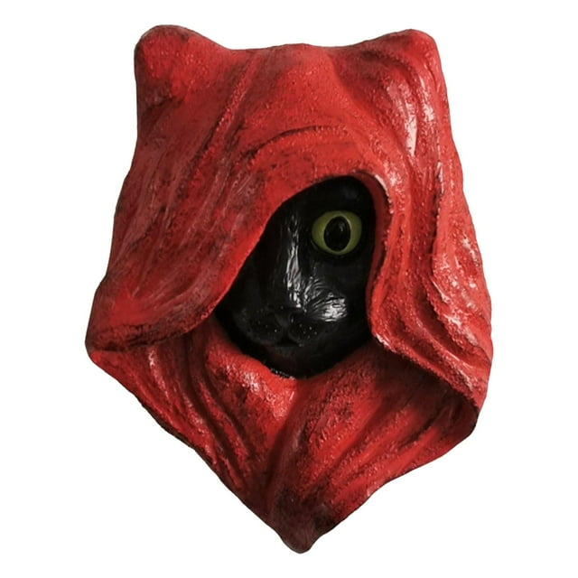 de gato con sombrero misterioso, estatua, escultura de Animal, adorn porche de Rojo Zulema Escultura de gato con sombrero de resina