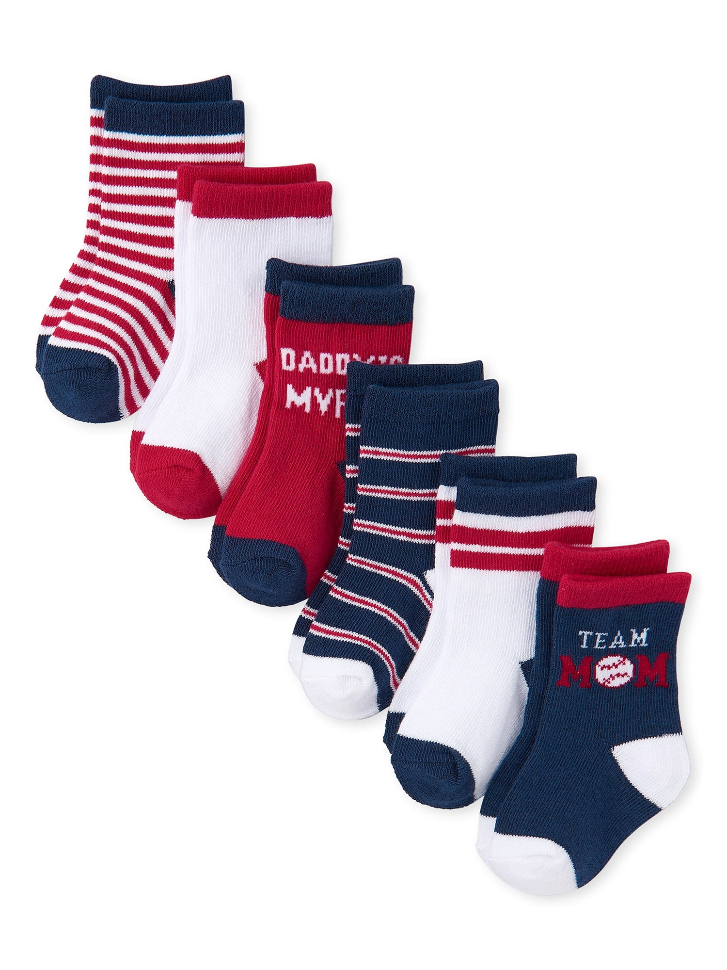 The Childrens Place boys 6 Pack Crew Socks 