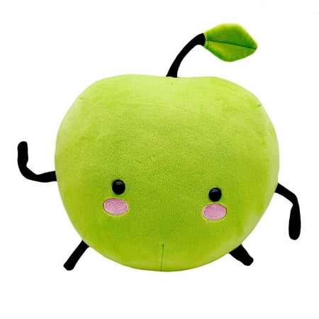 Stardews Valley Junimos Plush, Cute Plush Toy Apple Design, Game Peripheral Plush Toys, Kids Sofa Hug Soft Plush Doll, Gift for Kids Fans & Home Party Decor, 10 x 12 inch, (Green)