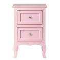 thumbnail image 6 of Tcbosik Country Style 2-Drawer Nightstand, Modern Bedside Table with Smooth Painted Finish, Compact Storage for Bedroom & Living Room, Pink, 6 of 7