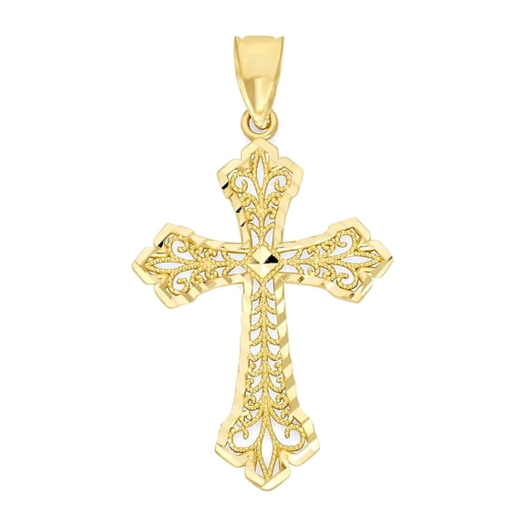 Ice on Fire Jewelry Cross Necklace Pendants 14k, Gold Jewelry