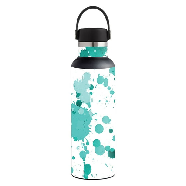 Skin Decal Wrap for Hydro Flask 21 oz. Standard Mouth sticker Teal Splatter