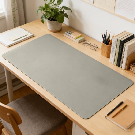 Leather Desk Pad Mat, Non-Slip Desk Blotter Pad - Desk Protector for Office, Home, Laptop, and Desktop