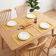 thumbnail image 3 of Placemats Set of 6 Leather Placemats for Kitchen Table Decor Washable Heat Resistant Table Place Mats Lemon Yellow 16.9x11.8inch, 3 of 6