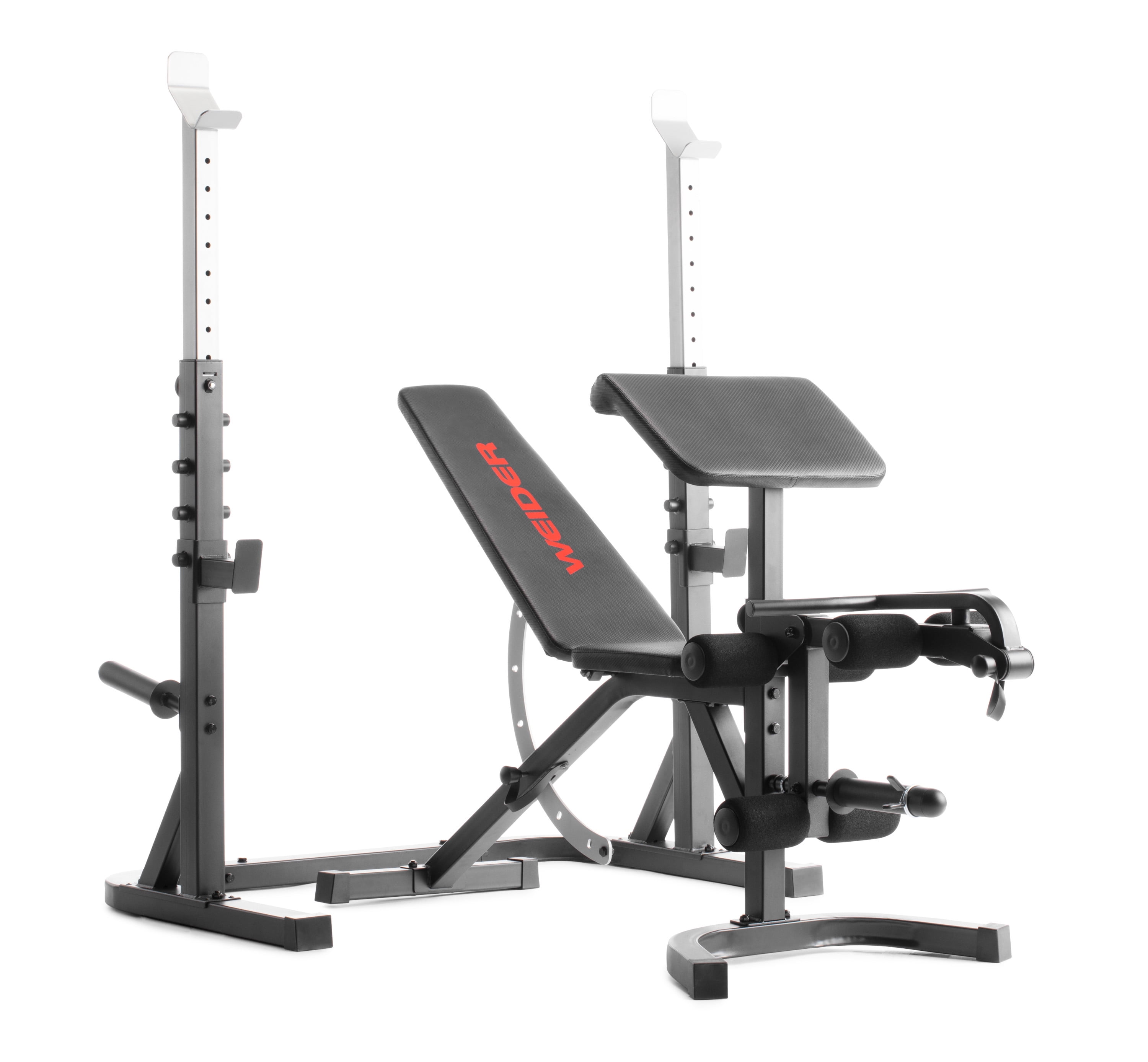 Weider Attack Series Olympic Bench and Rack with Removable Preacher