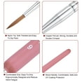 thumbnail image 4 of Uxcell 5pcs Detail Paint Brushes 20mm Nylon Miniature Painting Brush for Watercolor Acrylic Painting(6#), Pink, 4 of 6