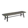 thumbnail image 3 of Iwicker 69'' Outdoor Bench Wicker Garden Bench, Gray, 3 of 6