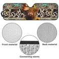 thumbnail image 6 of Uorisanigo Car Sun Shade Windshield Sunshade Heat Shield Sunshade Retro Aztec Highland Cow Print Sun Visor Mat Compatible with JK JKU TJ 2 Door / 4 Door(52.95x16.14nches), 6 of 7
