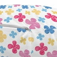 thumbnail image 3 of Floral Pouf Cover with Zipper, Sketchy Simple Daisy Flowers Colorful Petals Fresh Spring Season Theme Scribble, Soft Decorative Fabric Unstuffed Case, 30" W X 17.3" L, Multicolor, by Ambesonne, 3 of 5