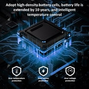 SOLPOWBEN 20000mAh Solar Power Bank Compatitble for iphone Portable Solar Power Bank with Dual 5V USB Ports 2 Flashlight Compass Battery Pack for Outdoor Camping Hiking(Blue)