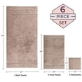 thumbnail image 3 of 6-Piece Quick Dry Bath Towels Set - 100% Cotton Towel Set for Bath, Gym, and Spa (Taupe), 3 of 9