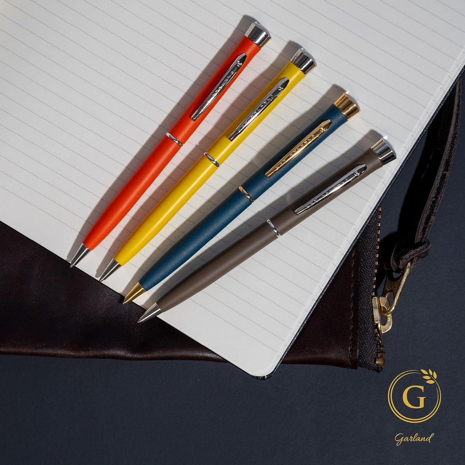 Garland Metal Twist Pen - Made in USA - Premium Cerakote Coating, Durable & Stylish Finish, Gift for Executive, Graduate, Professional, Classy Gift Box, Refillable - Flat Dark Earth with Chrome
