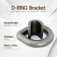 thumbnail image 5 of Goreks Weld on D Ring Mount 1 Inch Tie Down Anchor with Bracket, 47,000 Pounds Break Strength | for Trailers, Trucks, and Cargo Tie Downs (Pack of 4), 5 of 7