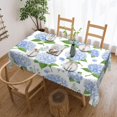 thumbnail image 5 of Blue Hydrangea Flowers Rectangle Tablecloth Watercolor Floral Green Leaf Table Cloth Dining Table Cover for Home Kitchen Restaurant Party Buffet Picnic 60 x 84 Inch, 5 of 7
