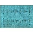 thumbnail image 1 of Ahgly Company Indoor Rectangle Abstract Light Blue Contemporary Area Rugs, 4' x 6', 1 of 4