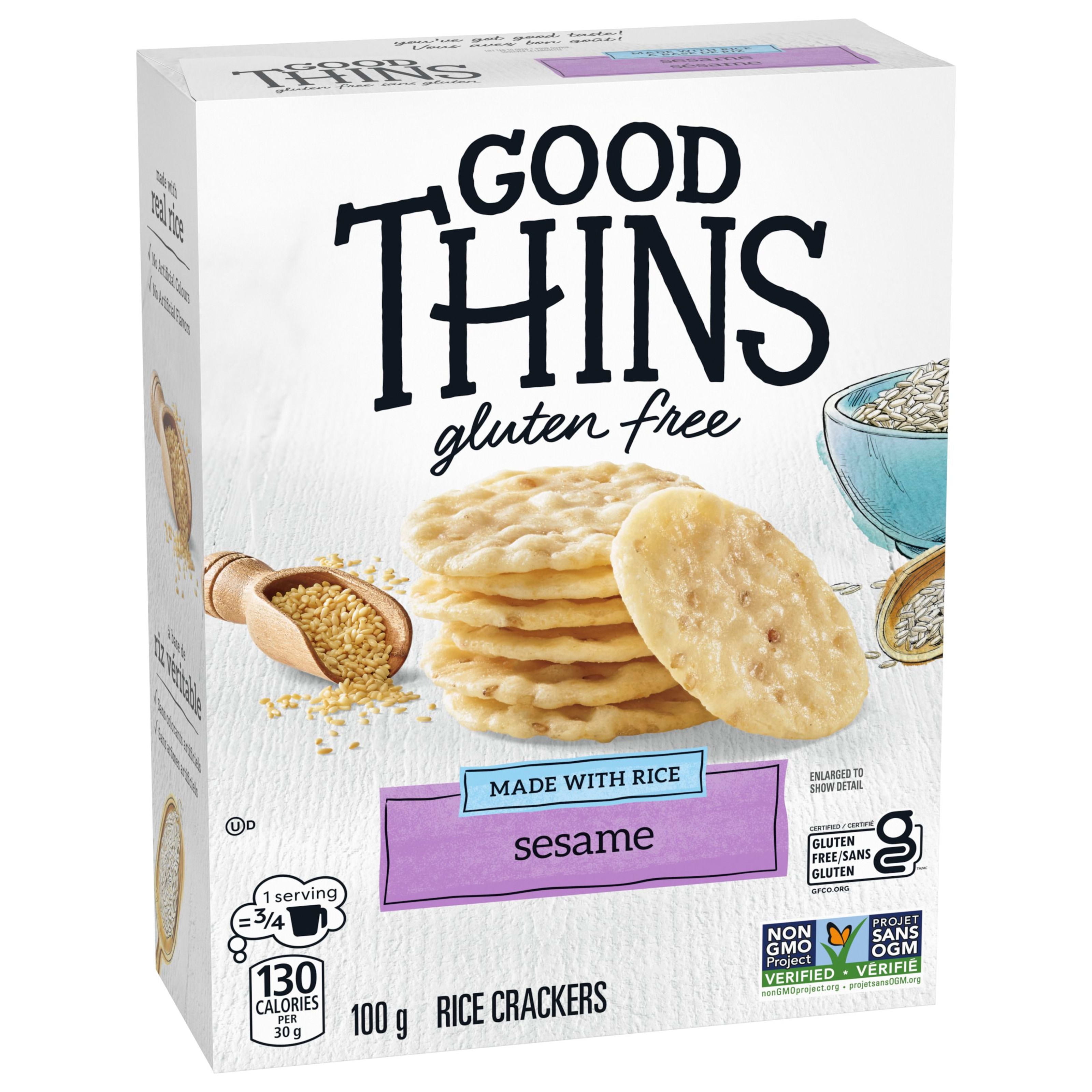 Good Thins, Sesame, Gluten Free Rice Crackers, 100 g