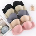 thumbnail image 4 of 1pcs Bra Push Up Clear Back Straps Wedding Party Invisible Bra Strapless Padded, 4 of 5