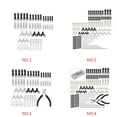 thumbnail image 3 of facefd 84pcs/Bag Zipper Repair Kit Zip Slider Rescue Universal universal zip replace set Zippers Clothes Bag Tent Fix Plier Sewing Tool, 3 of 9
