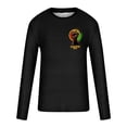 thumbnail image 5 of Blusas y camisas de manga larga con cuello redondo para hombre, blusa con estampado de liberación, de manga larga y cuello redondo, blusa para hombre., 5 of 5