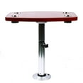 thumbnail image 3 of Wuzstar Aluminum Boat Table Varnished Removable Marine Table with 4 Cup Holders for Caravan RV Marine Boat Height Adjustable, 3 of 11