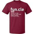 thumbnail image 2 of OXI T-Shirt - Funcle Noun, Basic Casual T-Shirt for Men's and Women Fleece T-Shirt Short Sleeve - Maroon 2X-Large, 2 of 3
