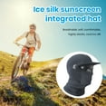 thumbnail image 3 of NIBOLOG Face Protector Cover Breathable Fabric High Elasticity Extra Soft Sweat Absorption with Wide Brim Sun Protection Summer Bike Helmet Lined Sunscreen Face Guard Cycling Supplies, 3 of 8