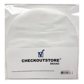 500 CheckOutStore Anti Static Round Bottom Semi-transparent for 7" Vinyl 45 RPM Records (Inner Sleeves)
