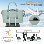 Travel Duffle Bag, Weekender Bags for Women with Shoe Compartment, Carry on Overnight Bag with Toiletry Bag and Shoes Bag, Gym Duffel Bag with Wet Pocket, Hospital Bags for Labor and Delivery, Blue