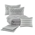 thumbnail image 3 of Mainstays 5-Piece Grey Check Comforter Set, King, 3 of 11