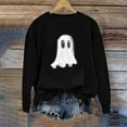 thumbnail image 4 of Halloween Women Oversized Sweatshirt without Hood Cute Ghost Pumpkin Printed Graphic Pullover Holiday Tops (L, Black), 4 of 5