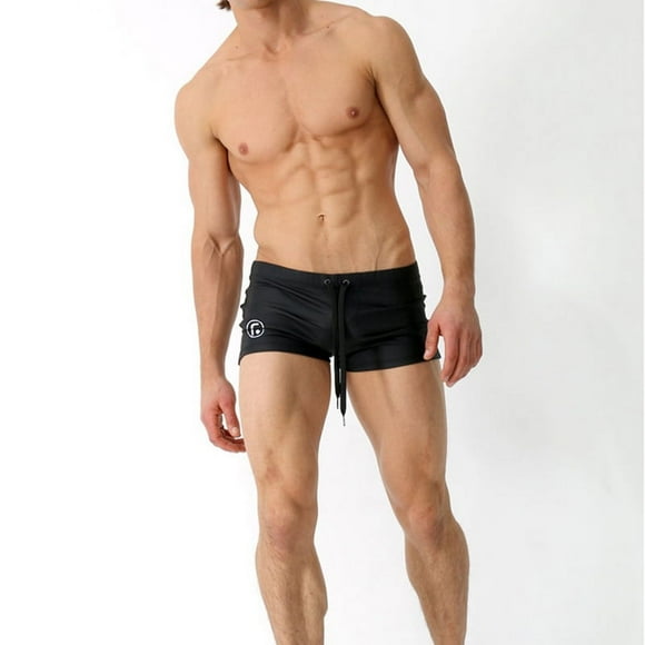 Bañador tipo bóxer de superficie de red para hombre, bañador personalizado con corte a la moda, estampado sexy, bañador de talla grande, engrosado