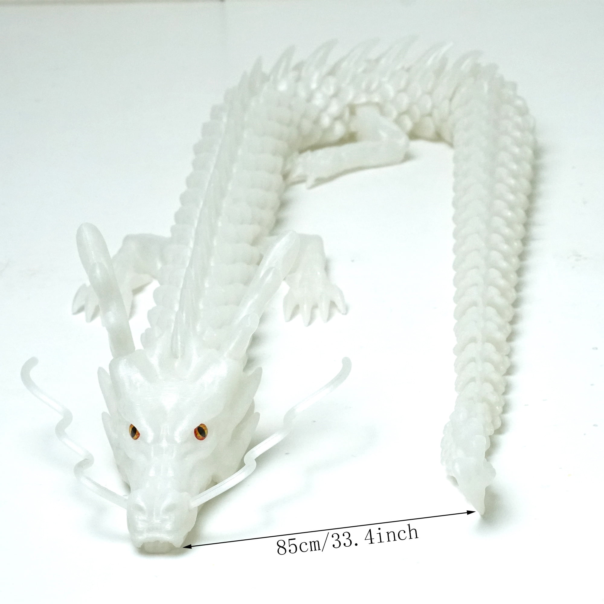 33.5inch 3D Printed dragon,Flexible Joint Animal lacertid Figurines,Realistic Eyes, Home Office Decor,Fidget Toy for Adults Teens Boy Festival Gifts