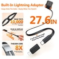 thumbnail image 5 of SOLPOWBEN 38800mAh Solar Power Bank, 22.5W Fast Charging Portable Charger with 27.6-Inch Retractable Cable, 3-in-1 Magnetic Wireless Charging for iPhone 12+, Watch & Earbuds, 5 of 13